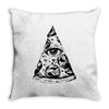 illuminati pizza Throw Pillow