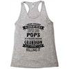 Super Cool Pops Of A Freaking Awesome Grandson Racerback Tank