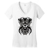 demon wolf Women's V-Neck T-Shirt