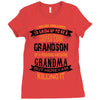 Super Cool Grandson Of A Freaking Awesome Grandma Ladies Fitted T-Shirt