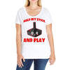 gaming hold and play Ladies Curvy T-Shirt