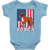 usa boxer flag Baby Bodysuit