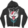 cat rock Zipper Hoodie