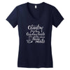 she's country from her cowboy boots Women's V-Neck T-Shirt