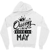 Queens Are Born In May Zipper Hoodie