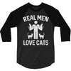 real men love cats (2) 3/4 Sleeve Shirt