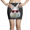Easter Bunny Face Too Hip To Hop Mini Skirts
