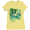 water lilies and nessy Ladies Fitted T-Shirt