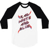rad white and blue 3/4 Sleeve Shirt