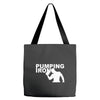 pump gym training bodybuilding workout keepfit weightlifting Tote Bags