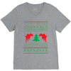 ugly sweater dinosour V-Neck Tee
