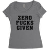 Zero Fucks Given Women's Triblend Scoop T-shirt