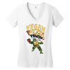 vegan pizza power Women's V-Neck T-Shirt