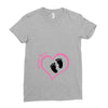 Custom baby girl name maternity design Ladies Fitted T-Shirt