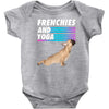 frenchies and yoga Baby Bodysuit