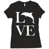 love dolphin Ladies Fitted T-Shirt