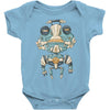 grumpy robot Baby Onesie