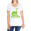 vegan dinosaur best trending Ladies Curvy T-Shirt