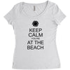 keep calm you're at the beach Women's Triblend Scoop T-shirt