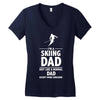 i'm a skiing dad   daddy Women's V-Neck T-Shirt