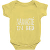 namaste in bed off shoulder Baby Onesie
