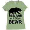 Beware Of The Bear Ladies Fitted T-Shirt