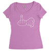 funny rude fingers ideal birthday gift or present Women's Triblend Scoop T-shirt