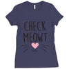 CHECK MEOWT CAT Ladies Fitted T-Shirt