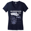 millennium falcon blueprint Women's V-Neck T-Shirt