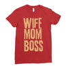 wife mom boss Ladies Fitted T-Shirt