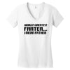 worlds greatest farter, i mean father Women's V-Neck T-Shirt