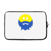 bearded smiley face Laptop sleeve