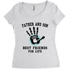 father and son best friends son Women's Triblend Scoop T-shirt