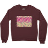 pink triangle print Crewneck Sweatshirt
