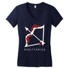 sagittarius rose Women's V-Neck T-Shirt