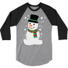christmas snowman 3/4 Sleeve Shirt