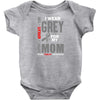 I Wear Grey For My Mom (Brain Cancer Awareness) Baby Onesie