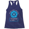 aperture science volunteer Racerback Tank