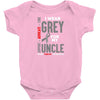 I Wear Grey For My Uncle (Brain Cancer Awareness) Baby Onesie