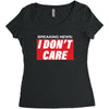 Breaking News i Don't Care Women's Triblend Scoop T-shirt