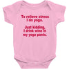 drink wine in ractangle Baby Bodysuit