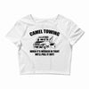 camel towing mens t shirt tee funny tshirt tow service toe college hum Crop Top