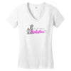 lady firefighter Women's V-Neck T-Shirt