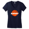 boy basketball Women's V-Neck T-Shirt