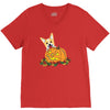 corgi pumpkin V-Neck Tee