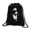 airbrushed stencil Drawstring Bags