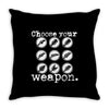 choose your weapon guitar Throw Pillow