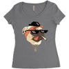 pug life Women's Triblend Scoop T-shirt