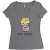 Burger and Fries Best Friends Women's Triblend Scoop T-shirt