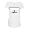 computer Maternity Scoop Neck T-shirt